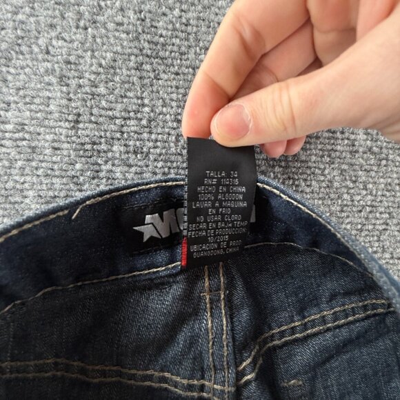 VTG Mecca Jean Shorts Jorts Denim Urban Dark Wash Cotton Y2K Adult ACTL 32X13 - Picture 16 of 16